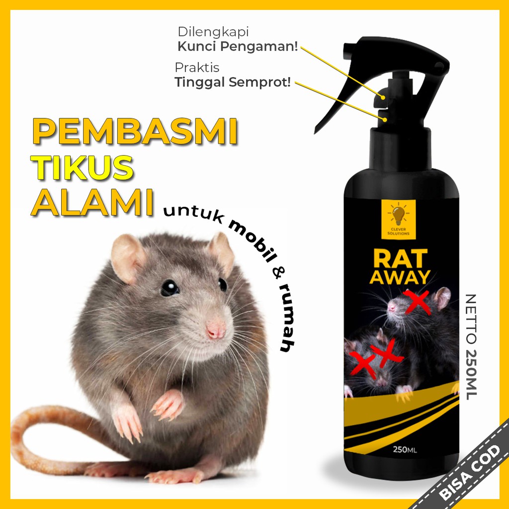 Pengusir Tikus Anti Tikus Rat Repellent Pembasmi Tikus Ampuh Bukan Racun Tikus RAT AWAY 250 ML