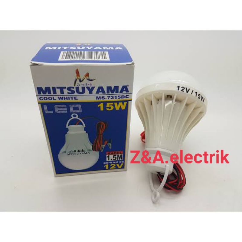 Lampu Bohlam LED 12V MS-7315DC MITSUYAMA 15w + kabel 1,5