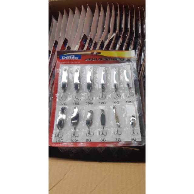 Metal spoon lure set isi 12