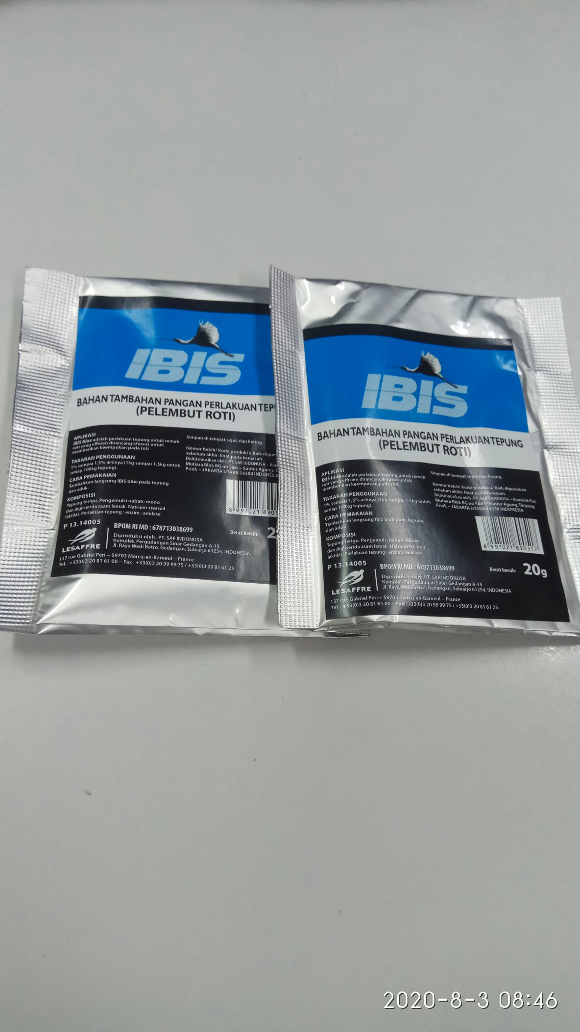 Ibis Blue 20gr Bahan Pelembut Pengempuk Roti