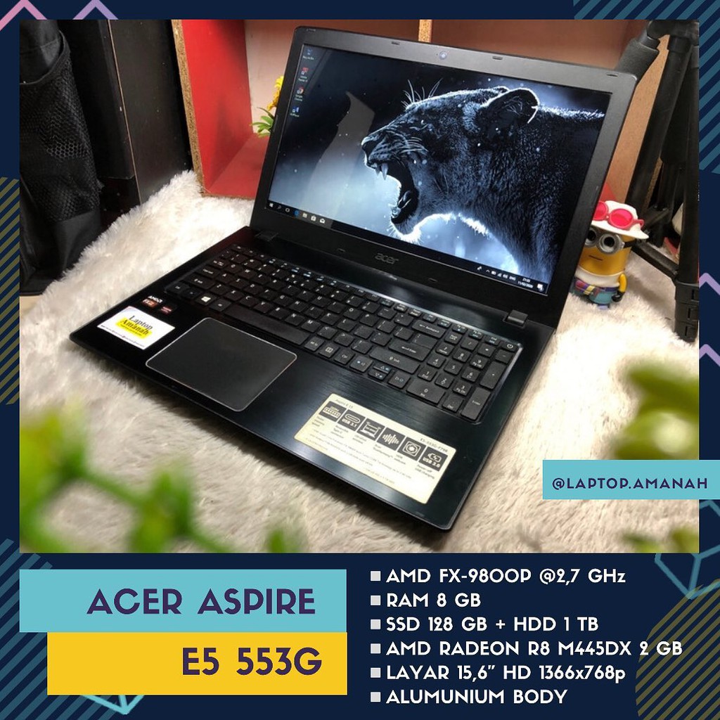 Acer Aspire E5 553g Amd Fx 9800p Shopee Indonesia