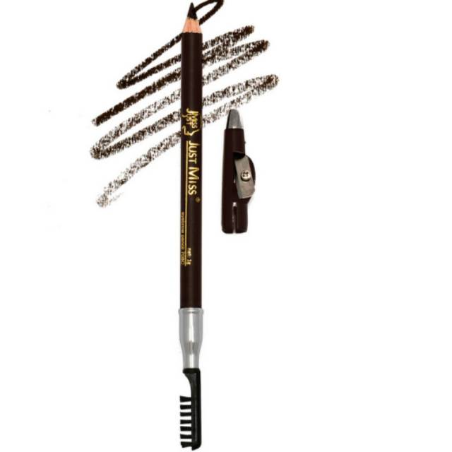 Justmiss eyebrow pencil 708A sikat dan serut / pensil alis sikat dan serut