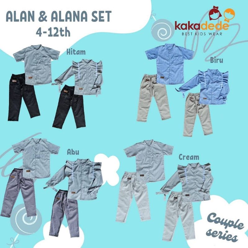 Alan dan Alana Set by Kakadede || Alan & Alana || Setelan Anak