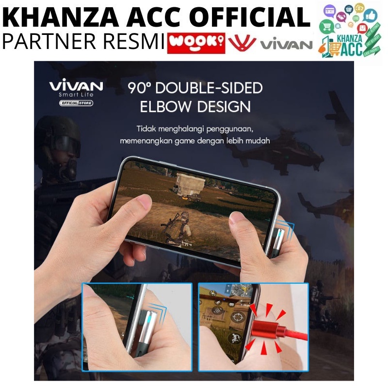 KHANZAACC Kabel Data Gaming VIVAN BWC100 / BWC100S TYPE C Fast Charging 3A