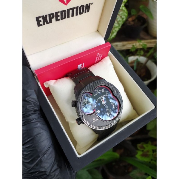 jam tangan Expedition preloved likenews E 6737M Dualtime second likenews bekas berkualitas