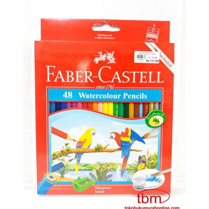 

(BISA COD) FABER CASTELL 48 WATERCOLOUR PENCILS / PENSIL WARNA FABER CASTELL NEW Kode 454