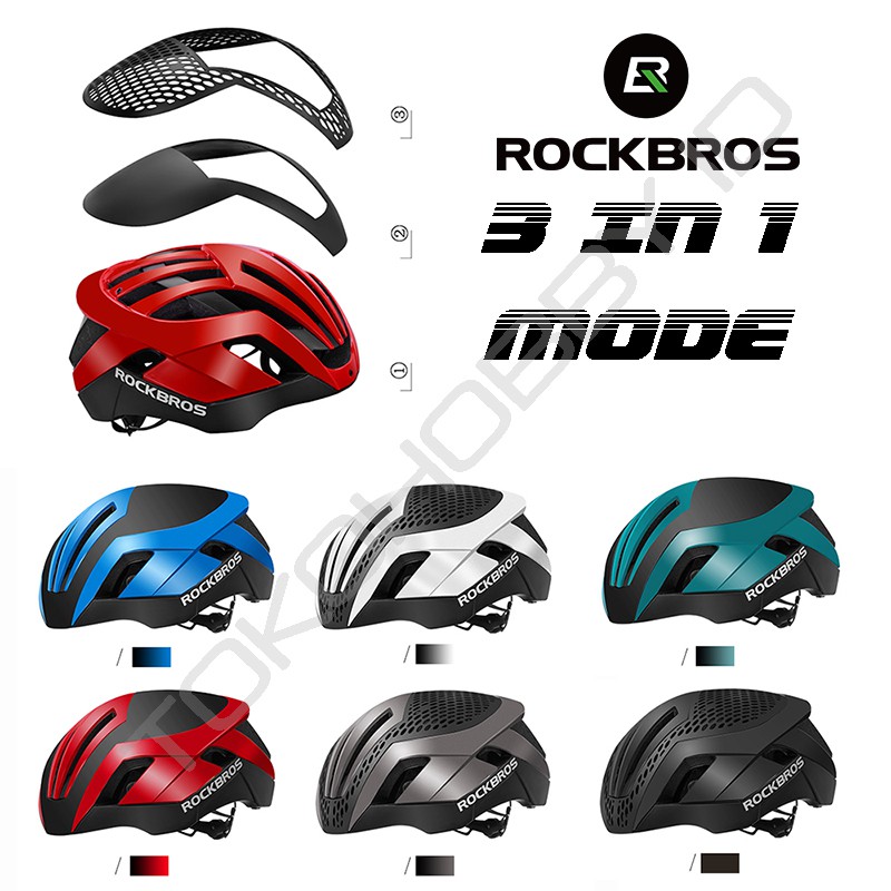  Helm  Sepeda  Rockbros  3 in 1 Shopee  Indonesia