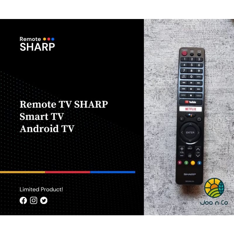 Remote TV SHARP GB326WJSA GB326WJN5 AQUOS smart Android tv 4K original 100% new