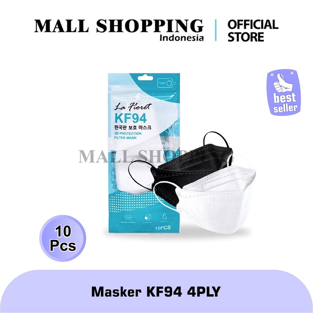 (COD) Masker KF94 Korea 4ply 1Pack Isi 10 PCS Protective Mask Masker EVO MALLSHOPPING-1