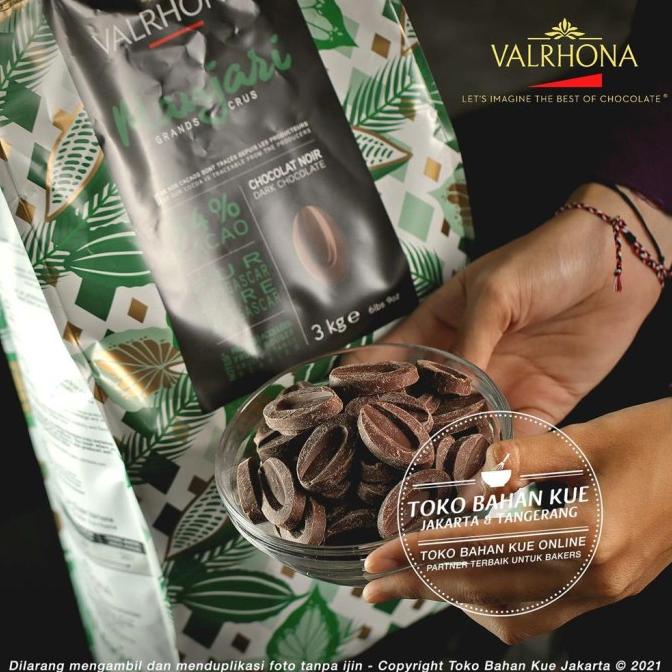 

Valrhona Manjari 64% Dark Chocolate Couverture 250Gr Cokelat Cocoa