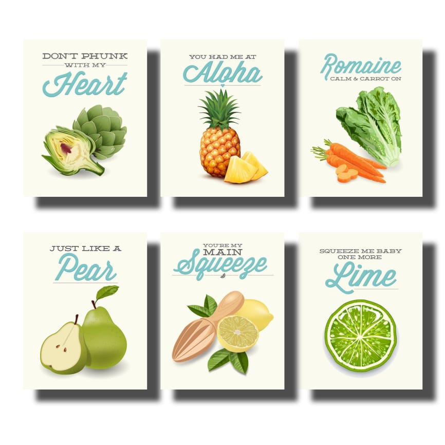 Hiasan Dinding Walldecor Untuk Dapur Tema Sayur Dan Buah Pajangan Kayu Minimalis