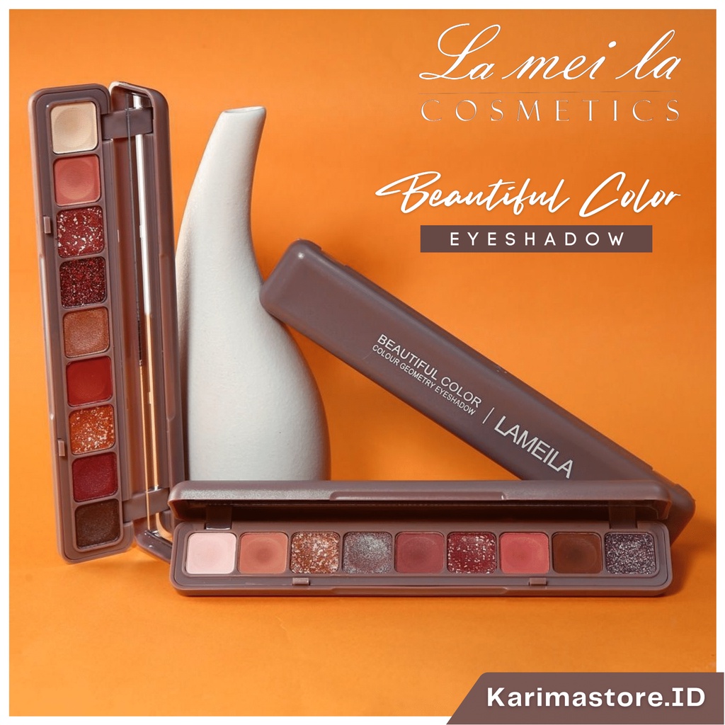 [ORIGINAL] Lameila Eyeshadow Palette 9 Warna Beautiful Color Seri LM 3600 Matte and Glitter/Eyeshadow Lameila/Eyeshadow gliter/kosmetik mata/lameila