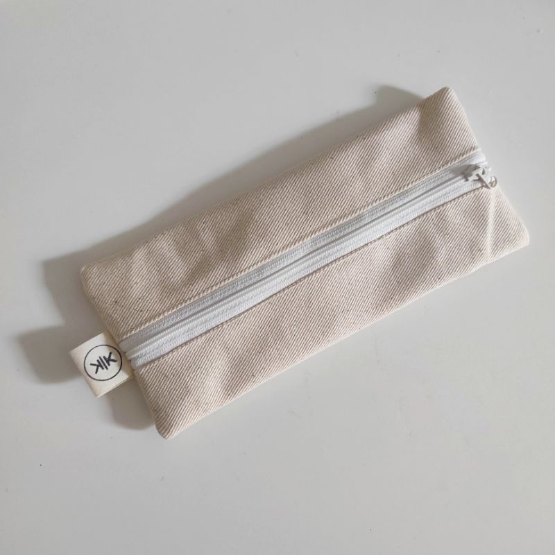 

Basic Pouch - Pencil Case Aesthetic / Pencil Case Lucu / Pencil Case Canvas/ Korean Pouch/ Pouch Muji