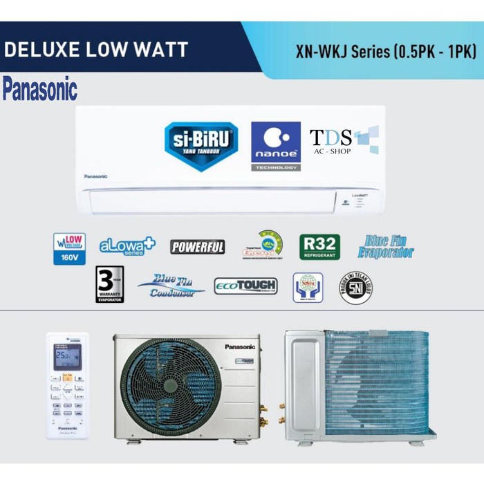 Panasonic CS-XN9WKJ AC Split 1 PK 1PK R32 Deluxe Low Watt XN9WKJ BlueFin