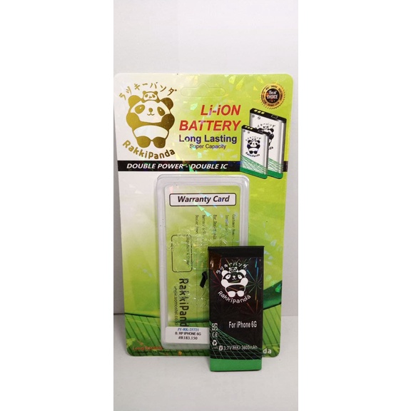 BATRE BATTERY BATERAI IPHONE 6G DOUBLE POWER RAKKIPANDA