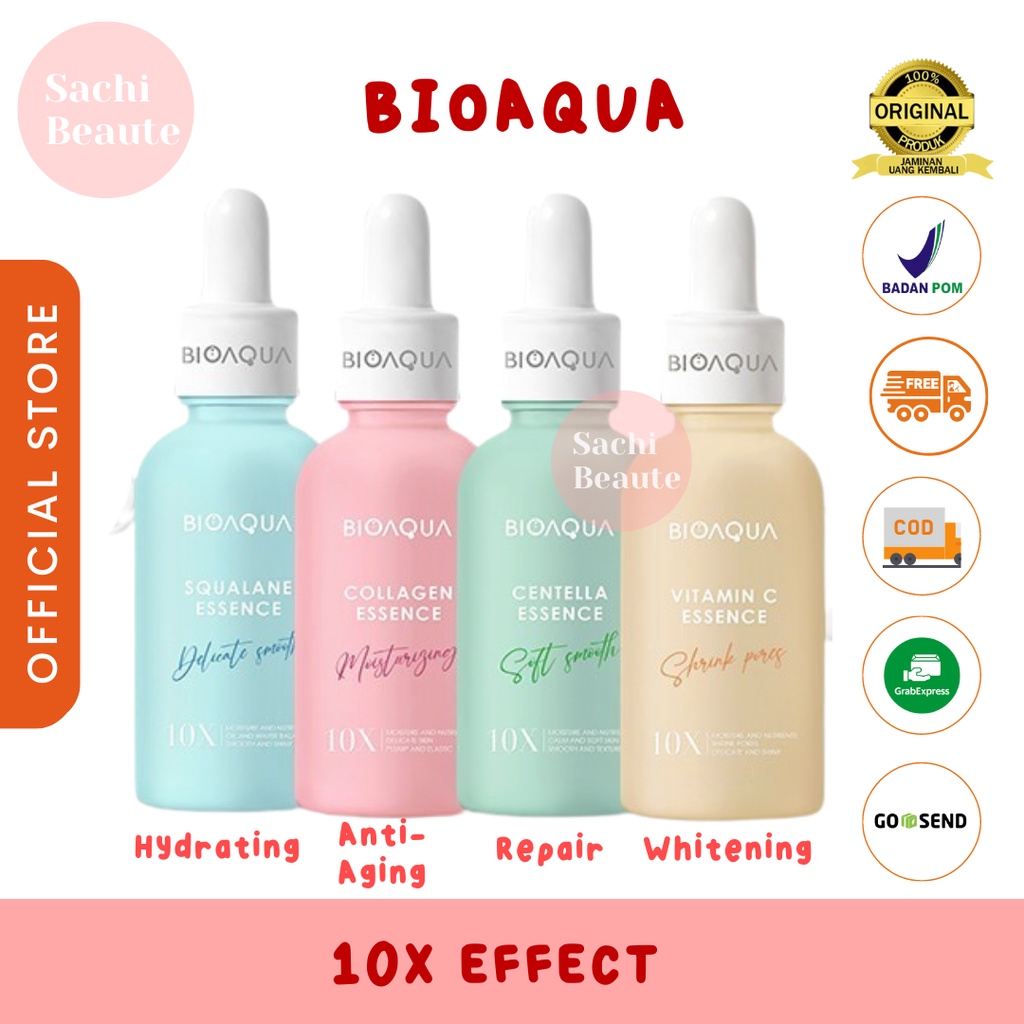 BIOAQUA 10X Effect Pemutih wajah Moisturizing Essence Repair / Anti Aging / Vitamin C Bio Aqua Serum