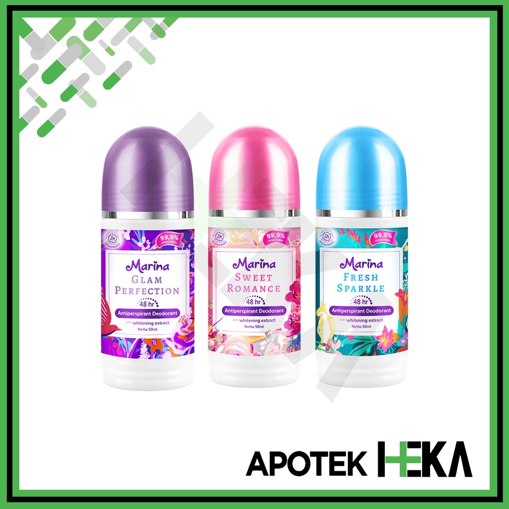 Marina Antiperspirant Deodorant 50 ml Whitening Extract 48 hr / 48 Jam (SEMARANG)