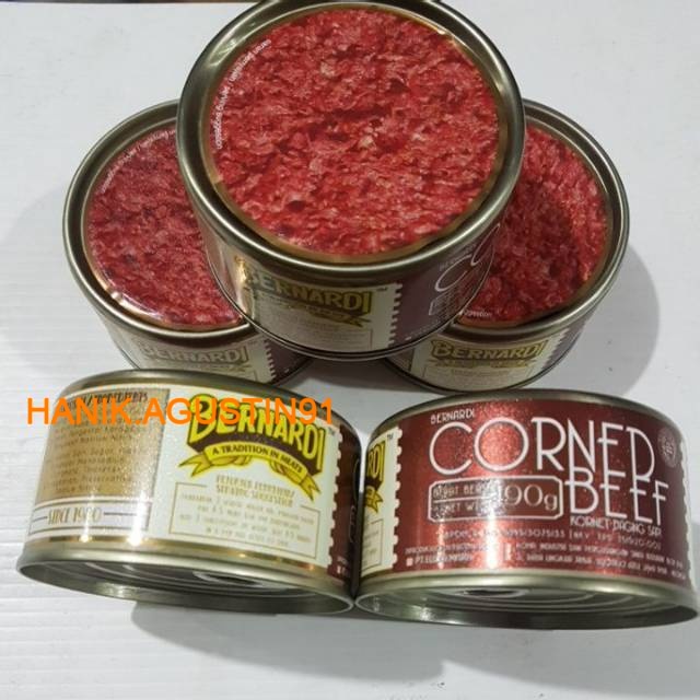 

BERNARDI kornet beef kaleng / BERNARDI Kornet daging Sapi 190gr