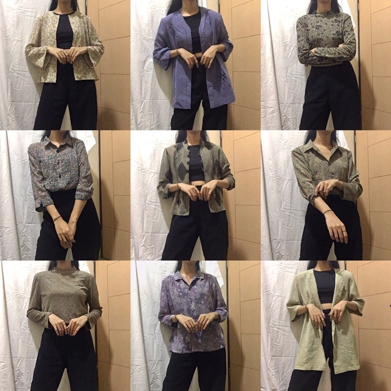 LBC006 - KEMEJA VINTAGE / BLOUSE VINTAGE / PAKAIAN SECOND BAJU BEKAS MURAH