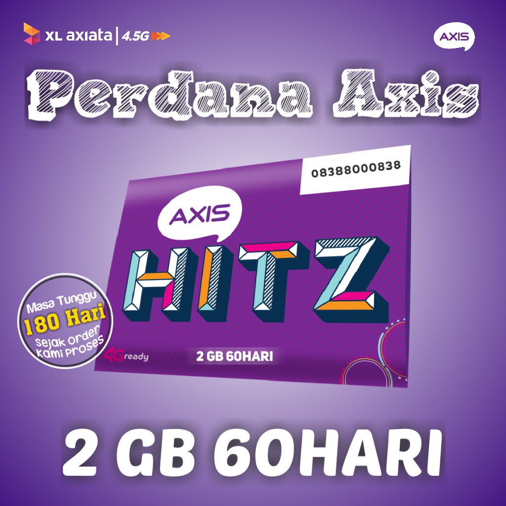 AXIS Kartu Perdana Axis 2 GB 60 Hari Fisik | Paket Data Axis 2 GB