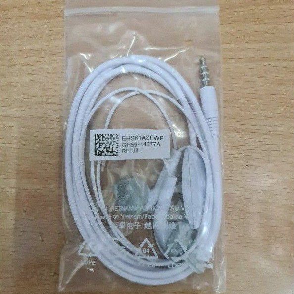 Handsfree/ Headset / Earphone Hf Samsung J1 Ace Made in Vietnam Original Colokan SILVER