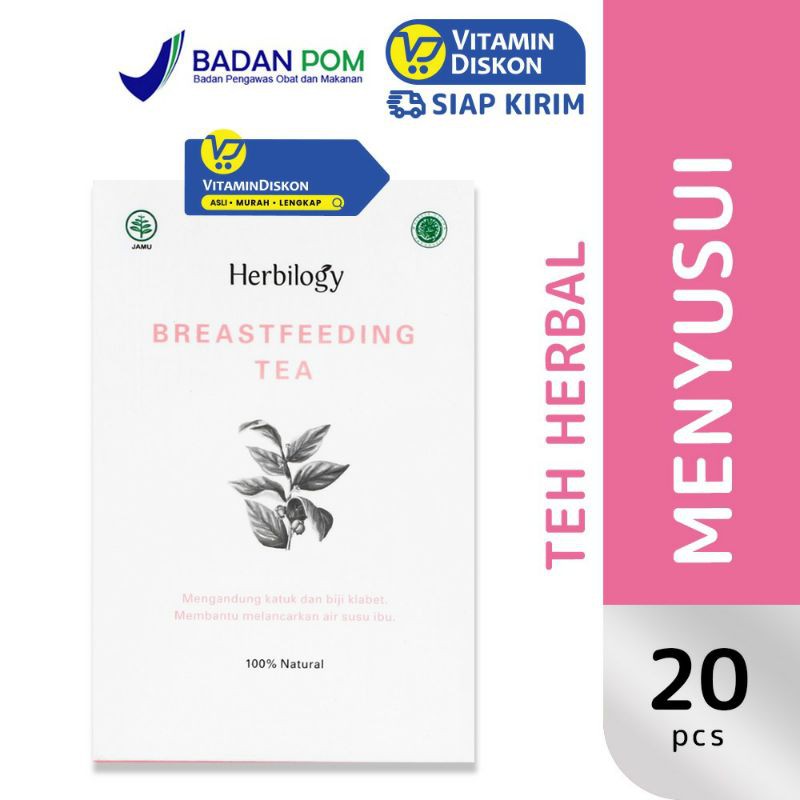 Herbilogy Breastfeeding Tea | Teh Herbal Untuk Melancarkan Asi  BPOM 20 Pcs/Box