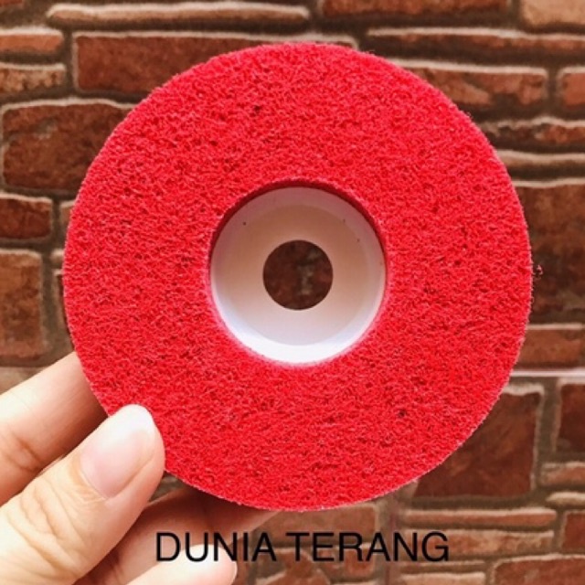 NON WOVEN Polishing Wheel XENON 4 in Merah - Wheel Polish 4in - Mata Gerinda Poles Grinda NonWoven