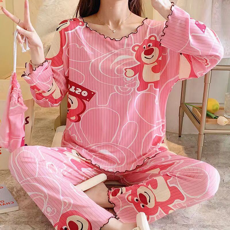 Baju Tidur Import Wanita Murah Piyama Import Wanita Motif Terbaru Jumbo LD120-150