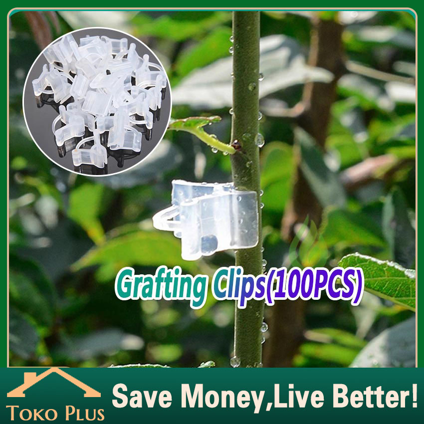 Baru 100Pcs Klip Grafting untuk Tanaman Bunga Grafting Clips Okulasi Sambung Pucuk Grafting Klip