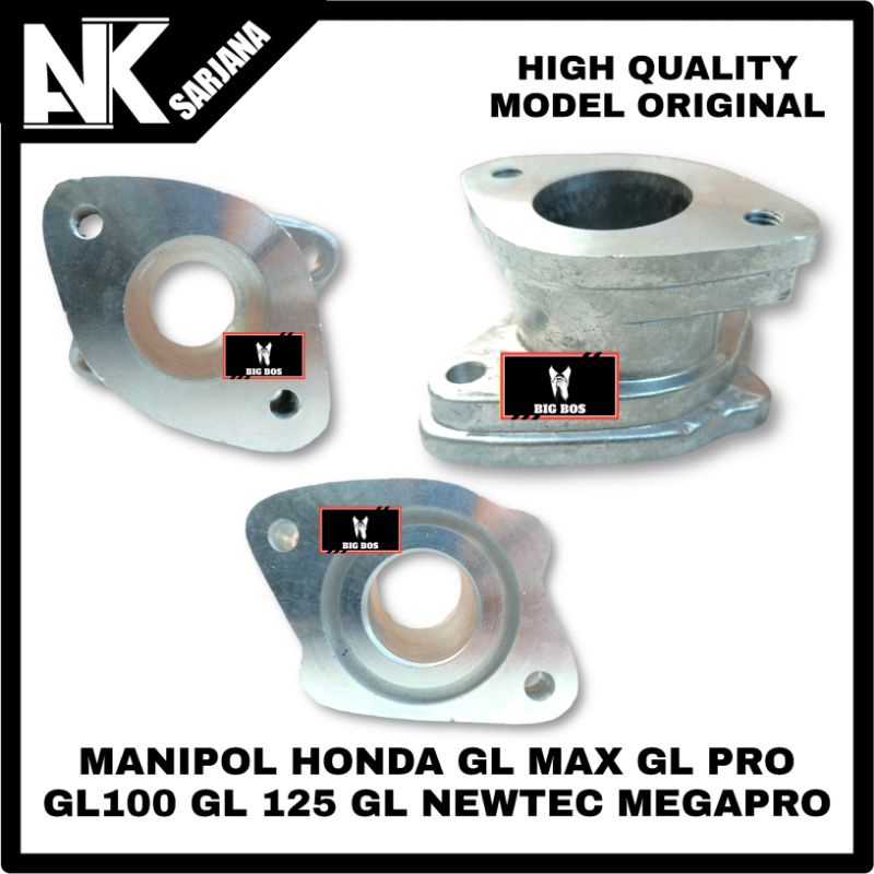 MANIPOL MANIFOLD INTAKE HONDA GL MAX GL PROGL100 GL 125 GL NEWTEC CB100 MEGAPRO MODEL ORI TEBEL