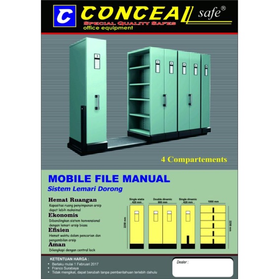 

Jual Mobile File Conceal 20 Compartment Cpts Surabaya System Cabinet