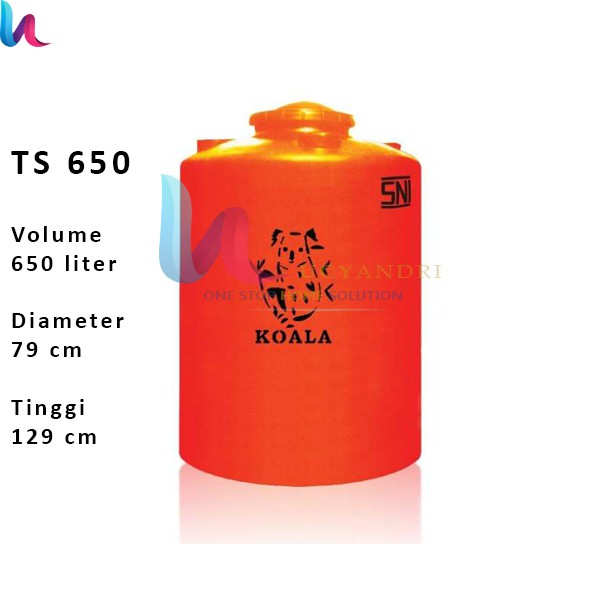 Tangki Air KOALA TS 650 Volume 650 Liter Toren Tandon