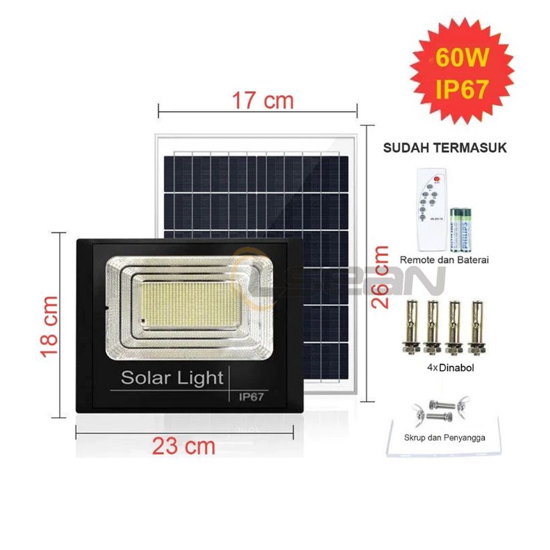 LAMPU SOROT SOLAR CELL | LAMPU PENERANGAN WATERPROOF