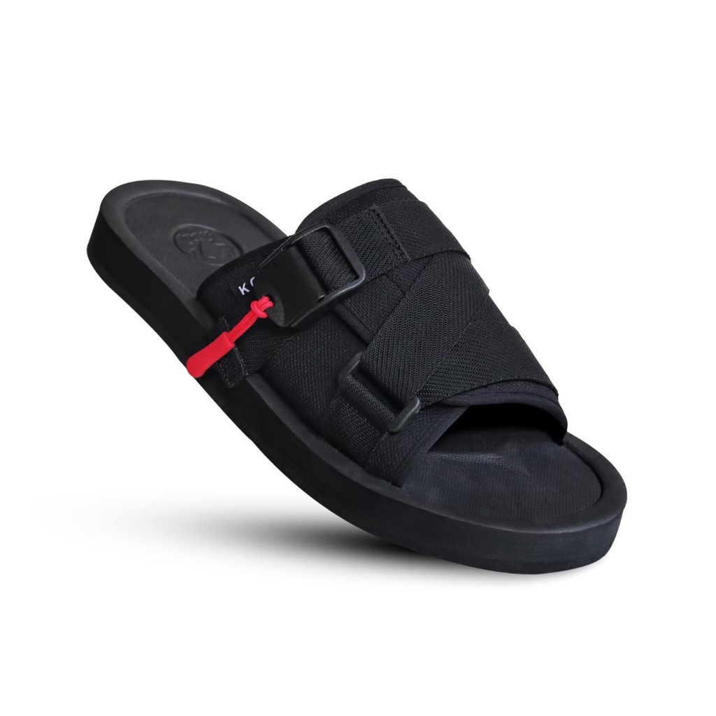 SERIZAWA FULL BLACK ORIGINAL x KOJO Sandal Casual Hitam Pria Sendal Slide Jalan Santai Harian Slippers Hangout Main Kondangan Lebaran Slop Karet Slip On Remaja Dewasa Selop Kerja Formal Premium Strap Flip Flop Sport Fashion Footwear Keren Terbaru Branded