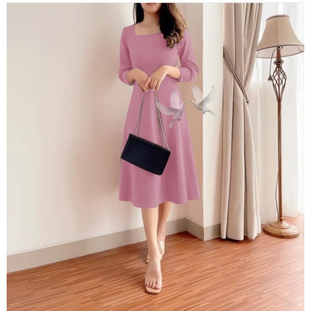 Dress Wanita Party Dress Dress Wanita Cassual Dress Ukuran Jumbo Model Korea Dress Polos Dahayu Baha