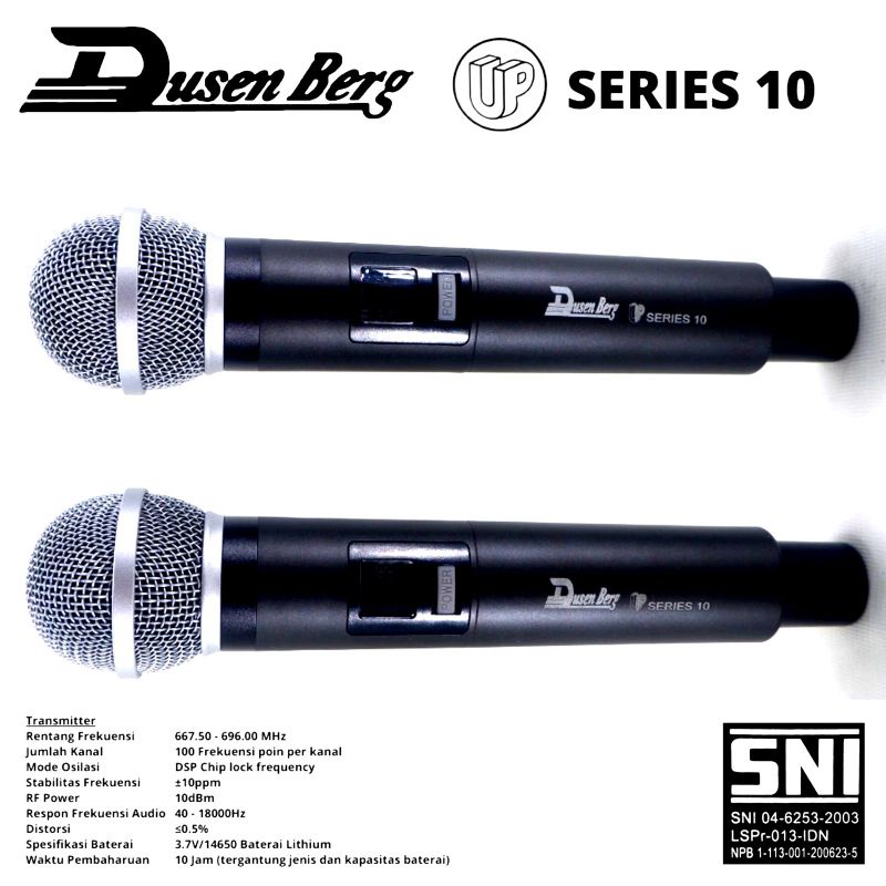 Mic Wireless DUSENBERG 10 Series Bisa Charger 2 Mic Handheld Original