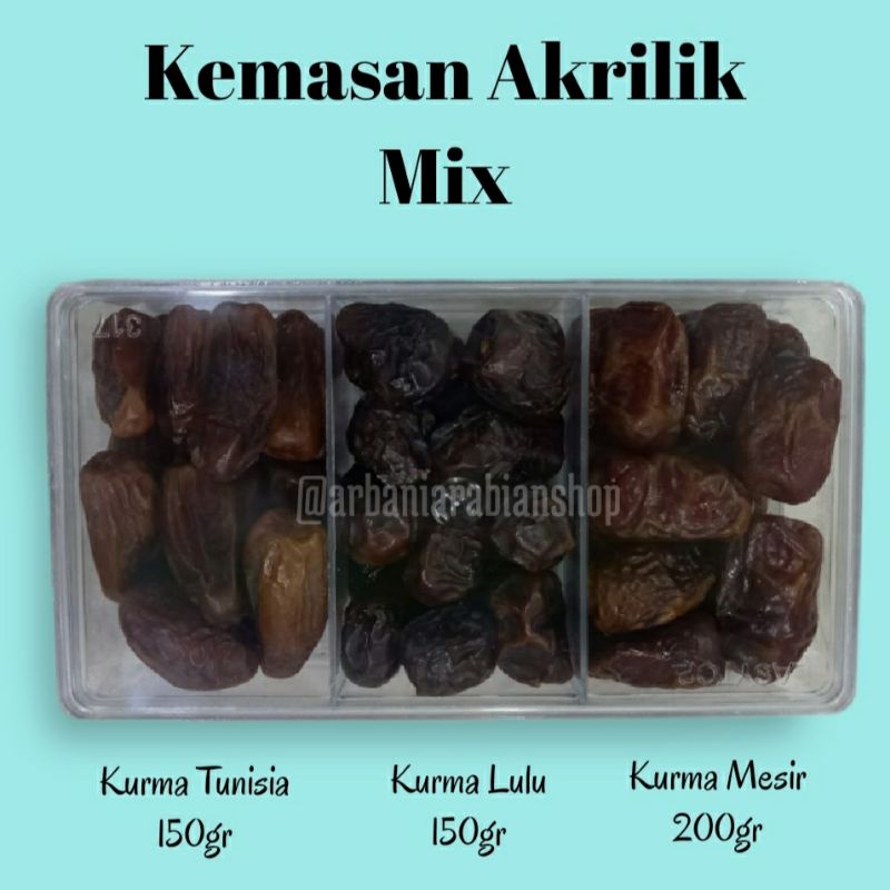 

Kemasan Akrilik Mix /Kurma / 100 % barang original