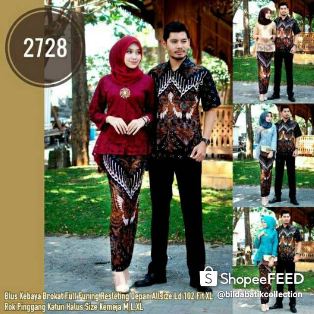 Banu batik couple kebaya wanita modern modis anak muda