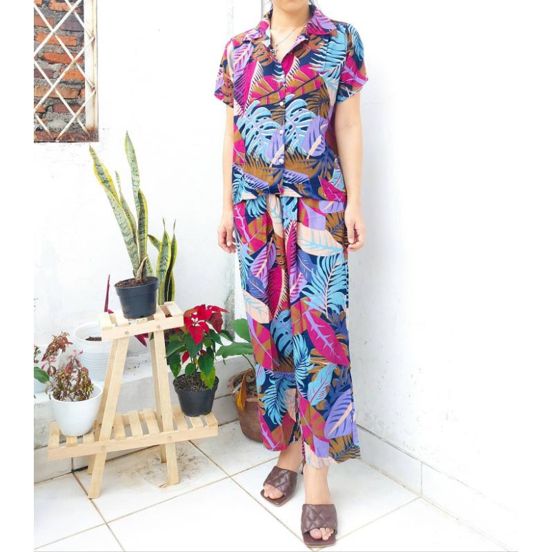 setelan rayon celana panjang/Setelan rayon / Atasan bawahan rayon