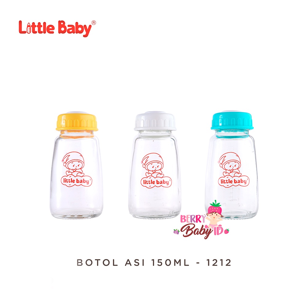 Little Baby Paket 3 Botol Kaca Asi 150ml Plastik #1212 Berry Mart