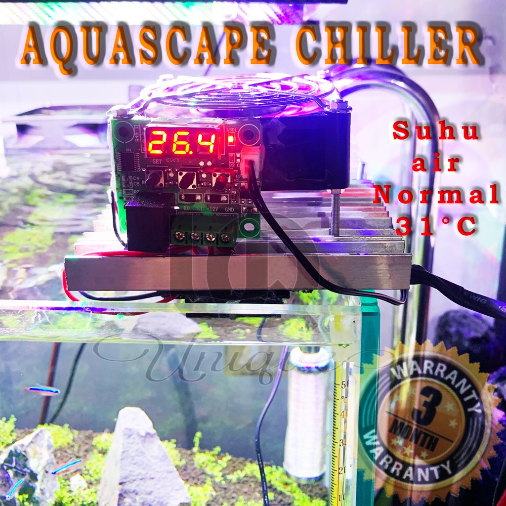 Chiller Aquascape Pendingin Cooling box Aquarium Peltier Inkubator telur gecko, kamera ,  Parfum