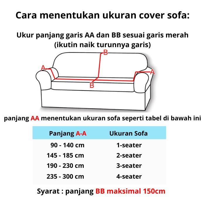 Cover Sofa Sarung Sofa Elastis Polos Paket 123 Seater Best Seller
