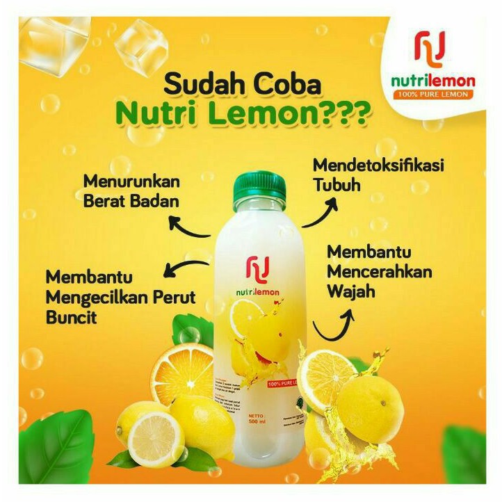 

[BPOM] NUTRILEMON 100% sari pati lemon 500ml