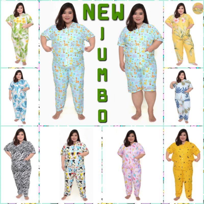 PIYAMA JUMBO EXTRA BIG SIZE LD 150 / BAJU TIDUR WANITA DEWASA JUMBO 7L
