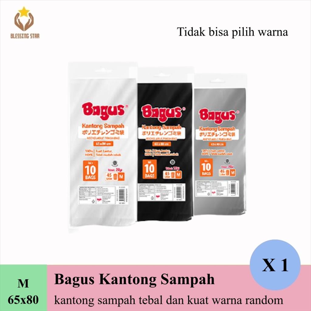 Bagus Kantong Sampah M 10 Uk 65x80 45 liter Plastik Sampah dapur