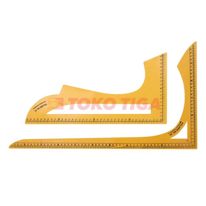 

[BISA COD] Penggaris Pola Set Jumbo 2 Pcs No.03 & 04 Merek POLARIS (PS-02)