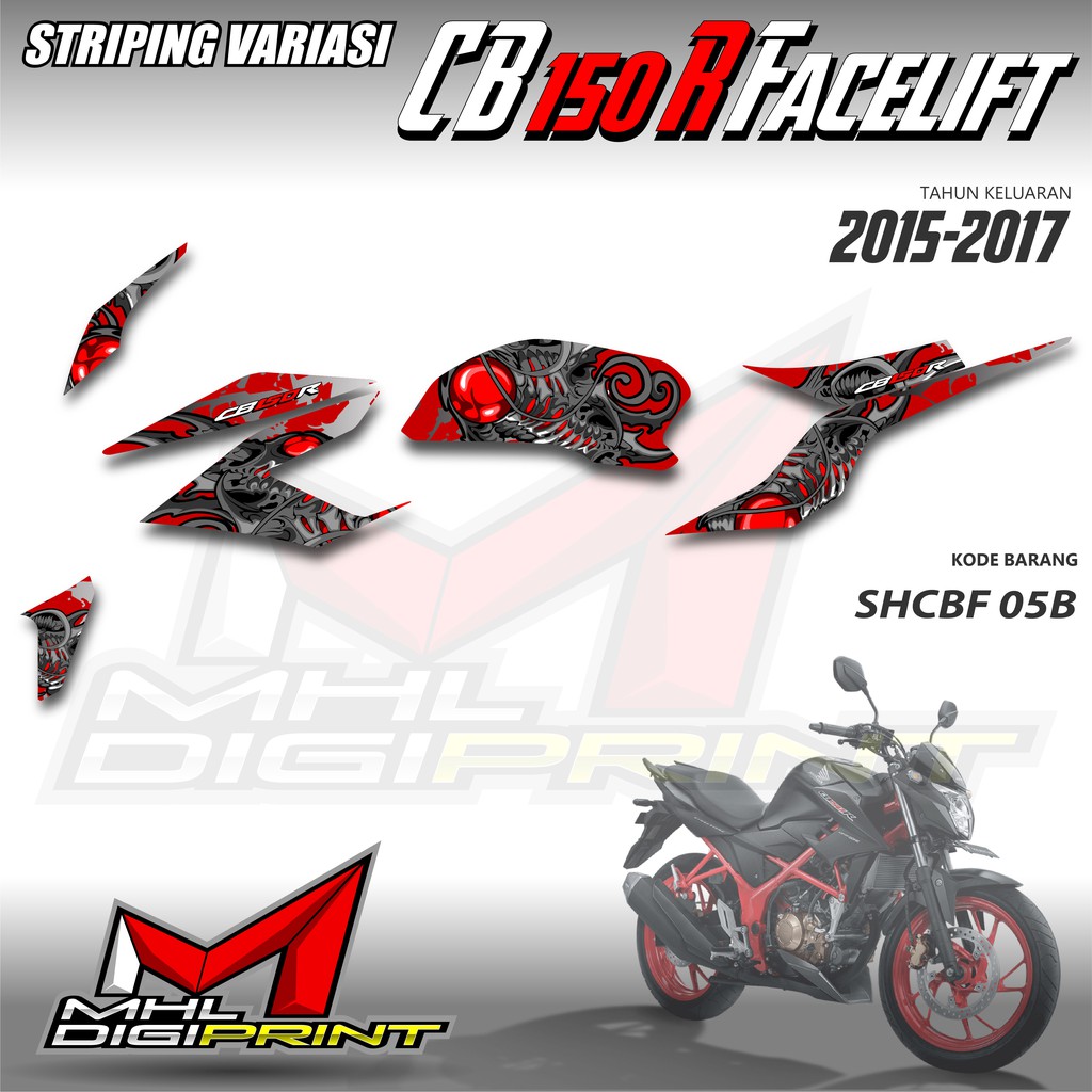 STRIPING VARIASI CB 150R FACELIFT - STIKER CB 150R - SHCBF 05