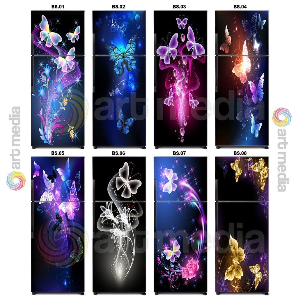 STIKER KULKAS BUTTERFLIES GLOWING