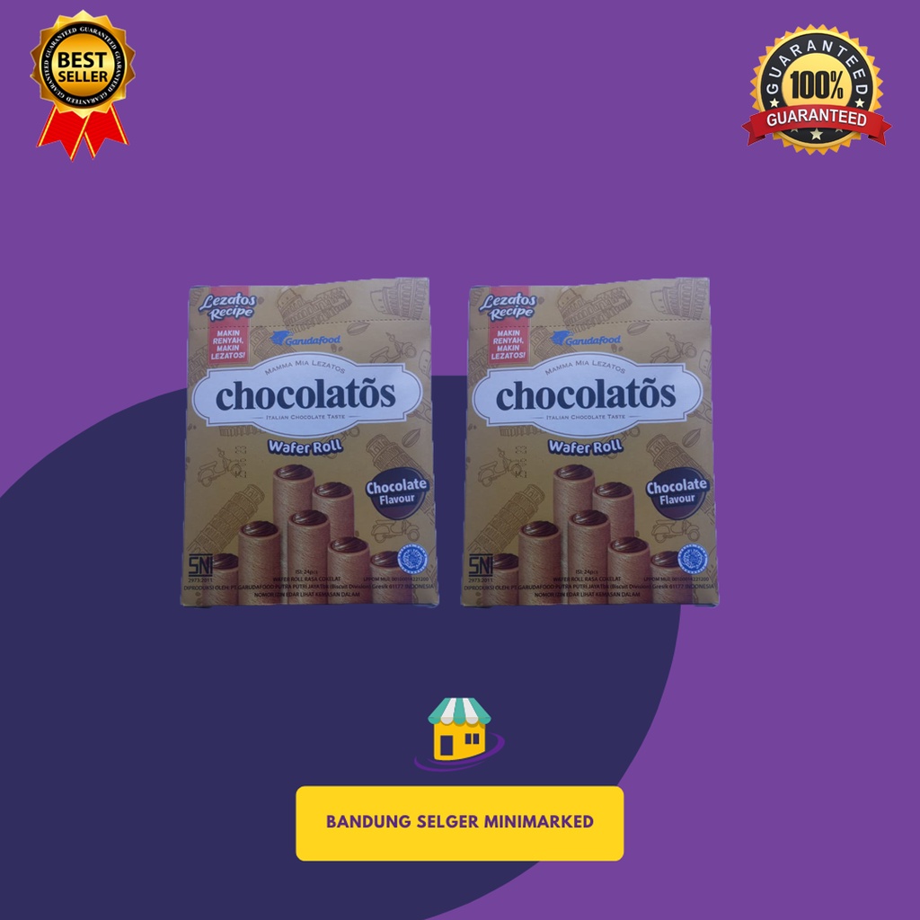 

CHOCOLATOS WAFER ROLL 1BOX ISI 24PCS ORIGINAL MURAH