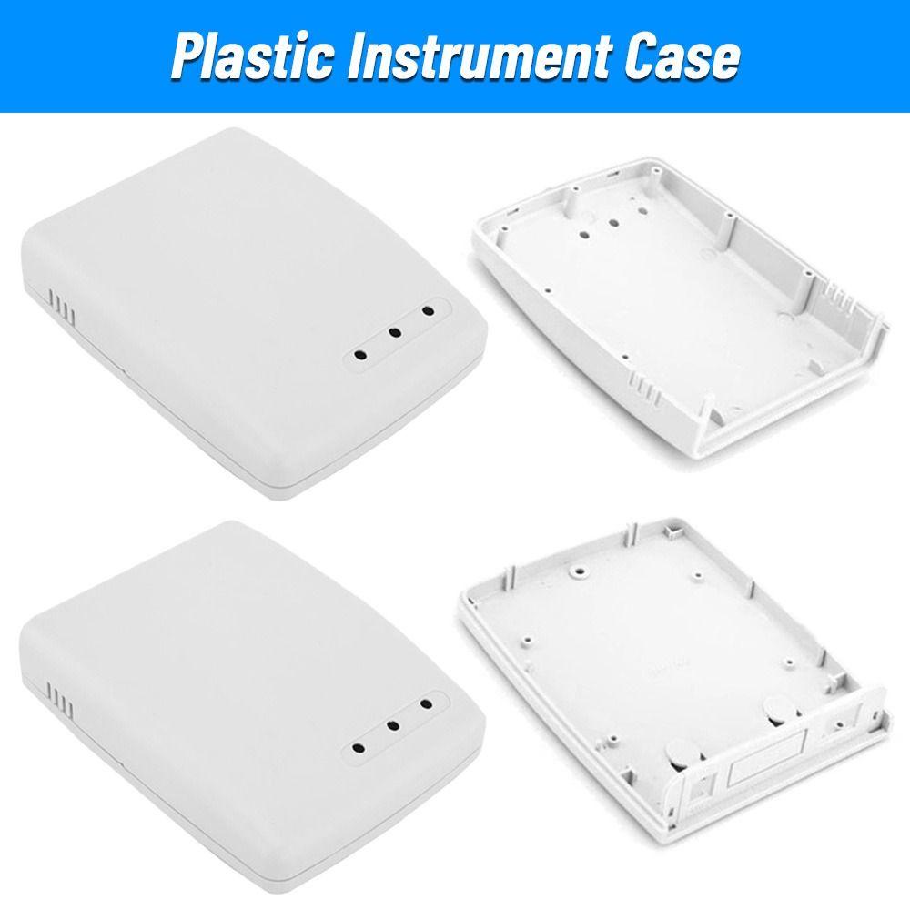 Solighter Kotak Proyek Elektronik Putih ABS Plastik DIY Modul Instrumen Case